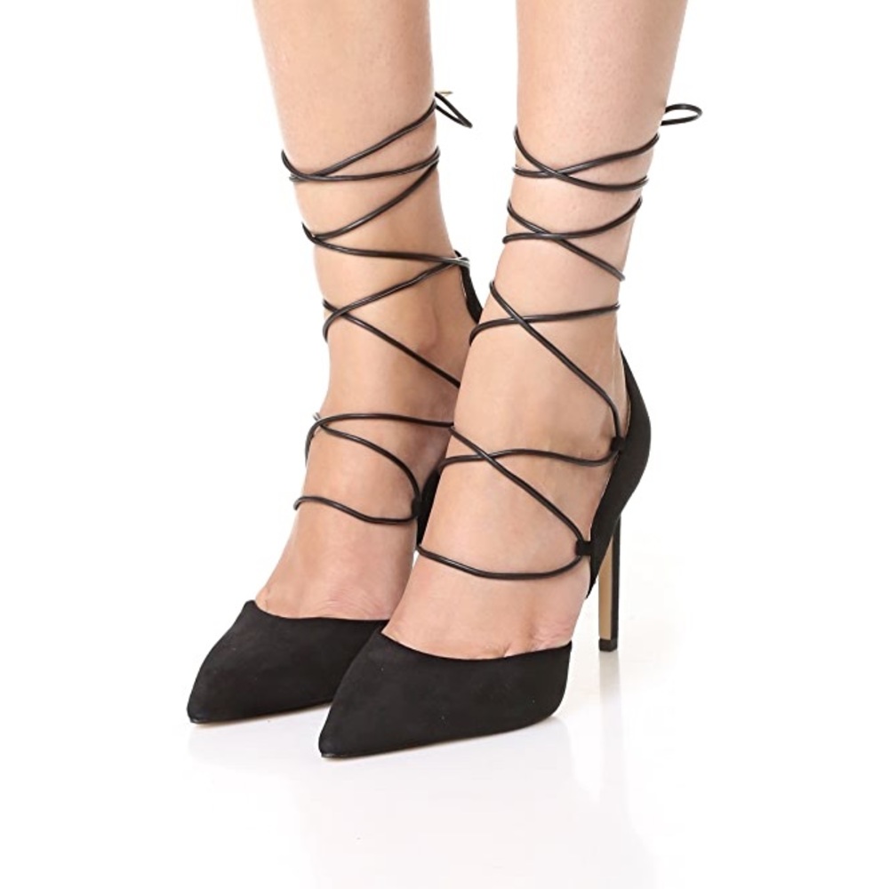 Sam Edelman black lace up heel pumps size 7.5